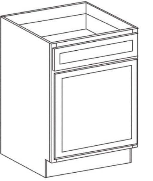 Vanity Base , 15" , Shaker , Wood Grey