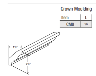 Shaker White - Accessory Crown Molding (CM8)