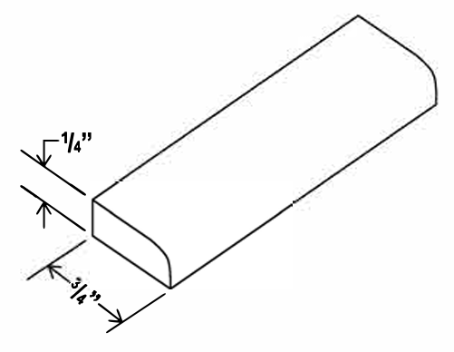 Scribe Moulding , 96" , Shaker , PVC White