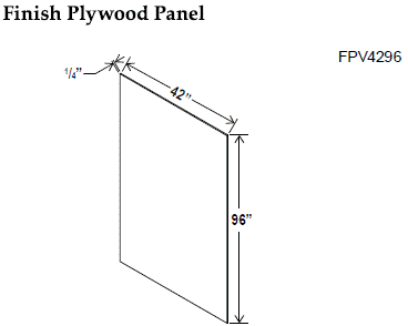 Finishing Panel , 42" x 96" , Shaker , Wood Grey