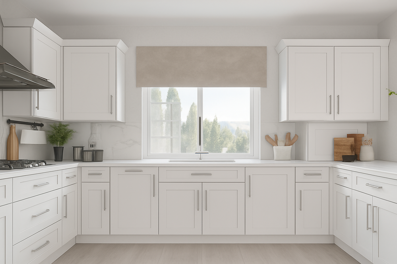 Shaker White Wood Cabinets