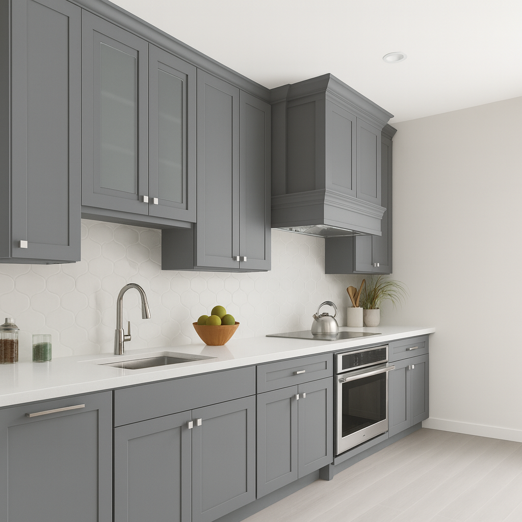 Shaker Gray Wood Cabinets
