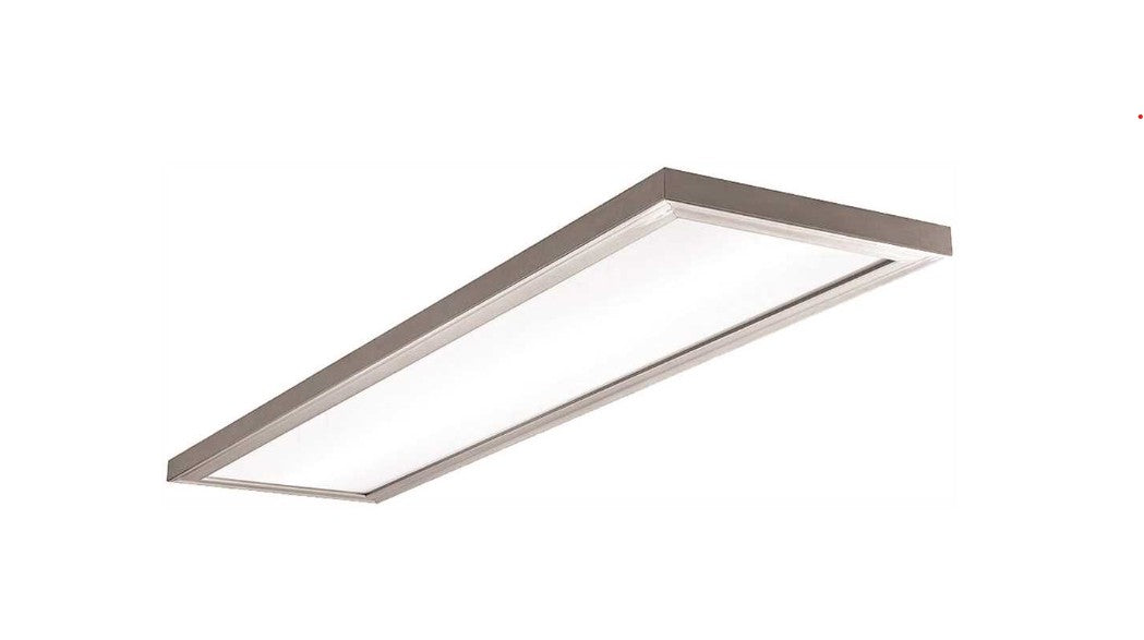 Ceiling Light , 12" x 48" ,  Flat Panel LED , Brushed Nickel