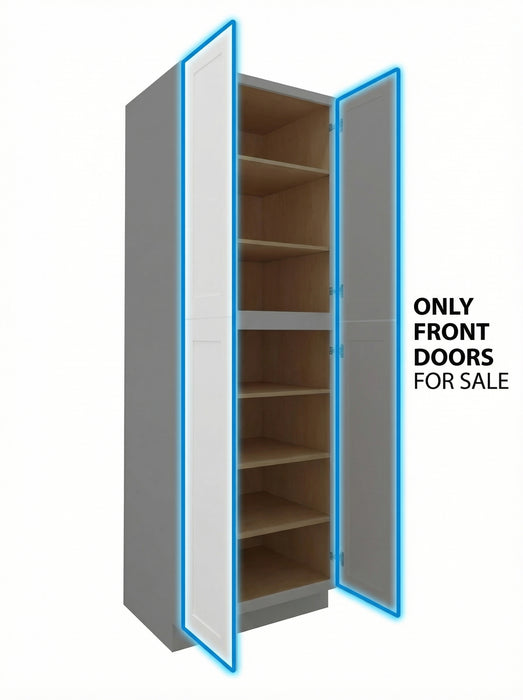 Face Frame , 30" x 84" , Shaker , PVC White