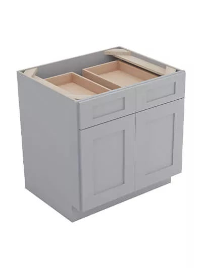 Kitchen Base , 30" , Shaker , Wood Grey