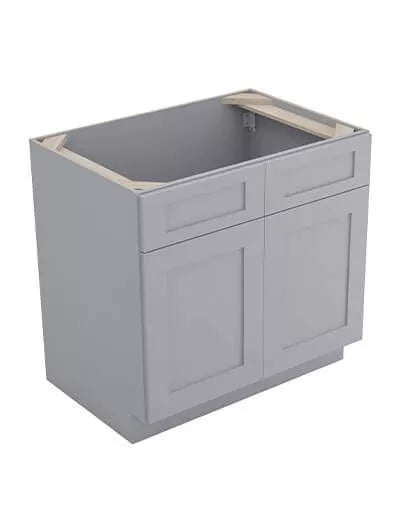 Kitchen Sink Base , 30" , Shaker , Wood Grey