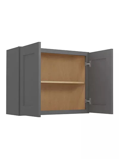 Wall Cabinet , 36" x 24" , Shaker, Wood Grey