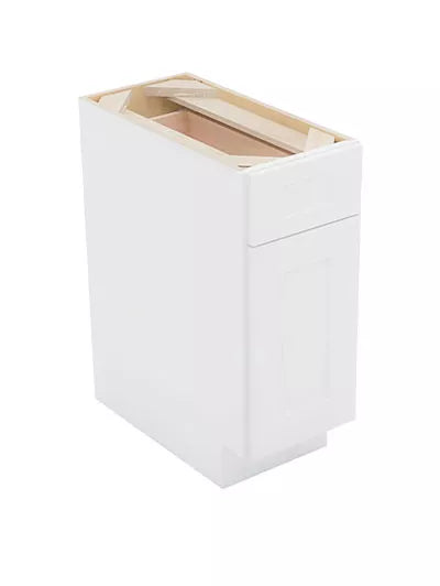 Kitchen Base , 12" , Shaker , Wood White