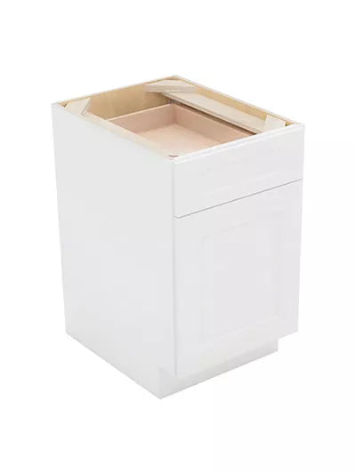 Kitchen Base , 18" , Shaker , Wood White