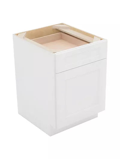 Kitchen Base , 21" , Shaker , Wood White