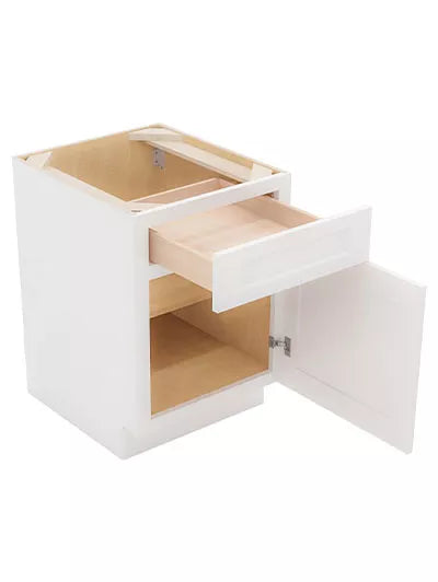 Kitchen Base , 21" , Shaker , Wood White