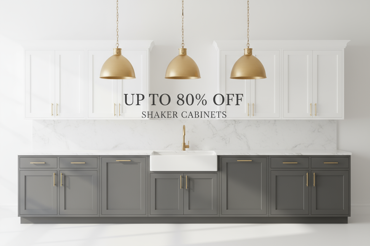 classy up to 80% off sale for white and grey shaker cabinets 