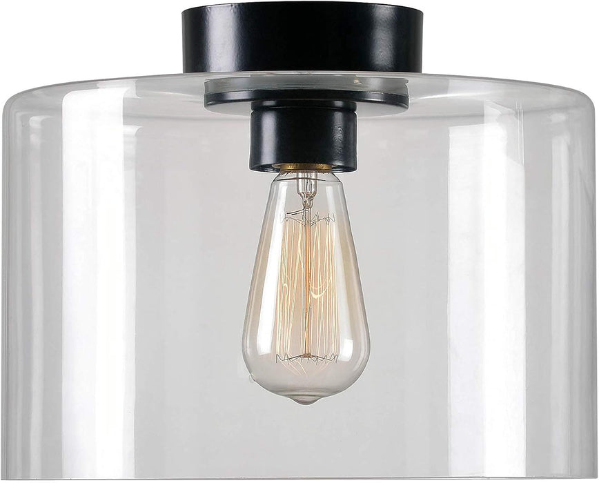 Ceiling Light, Clear Glass , Light Bulbs Included , Bronze