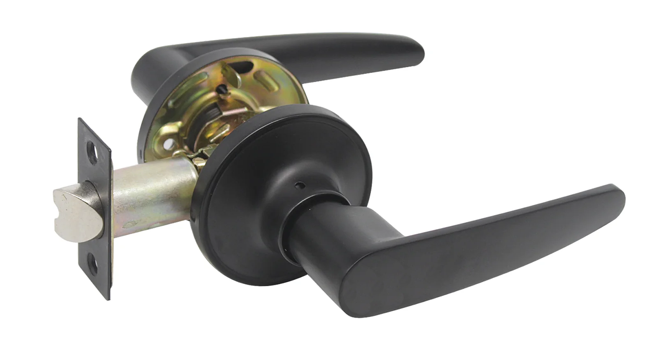 Door Lever , Circle Style , Passage , Matte Black