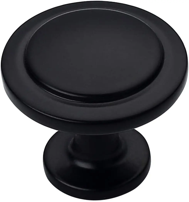 Cabinet Knob , Round , Matte Black , (10-Pack)