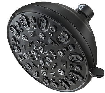 Shower Head, 4.7", Round , Matte Black