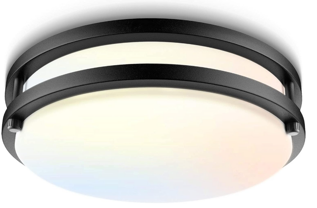 Ceiling Light , 12" , Flushmount , Matte Black
