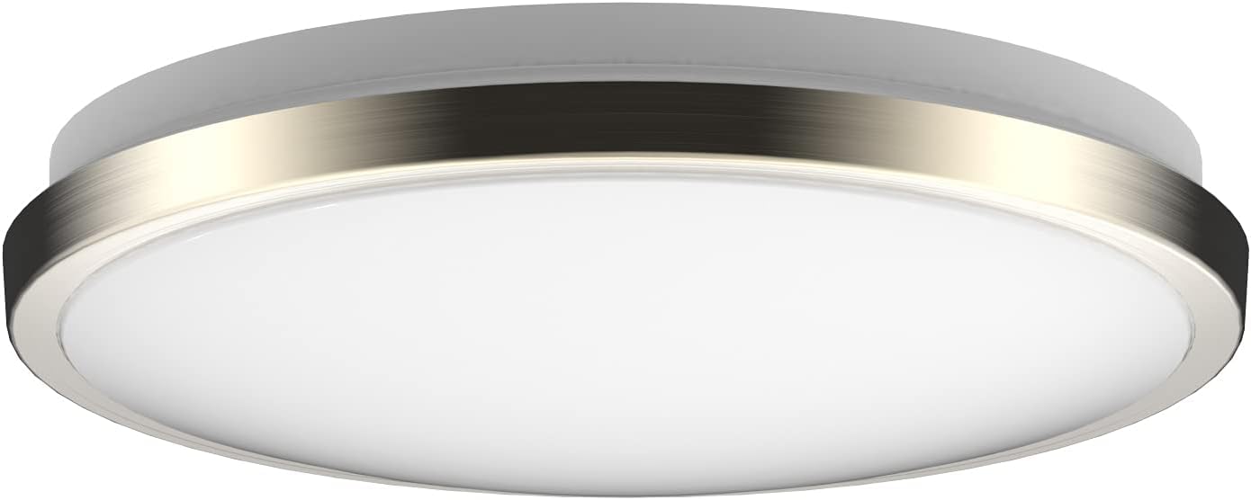 Ceiling Light , 10" , Flushmount , Dimmable , Brushed Nickel