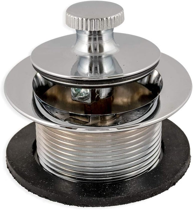 Bathtub Drain Assembly Kit with Strainer and Stopper 1.5in x 11.5in, Chrome Plated