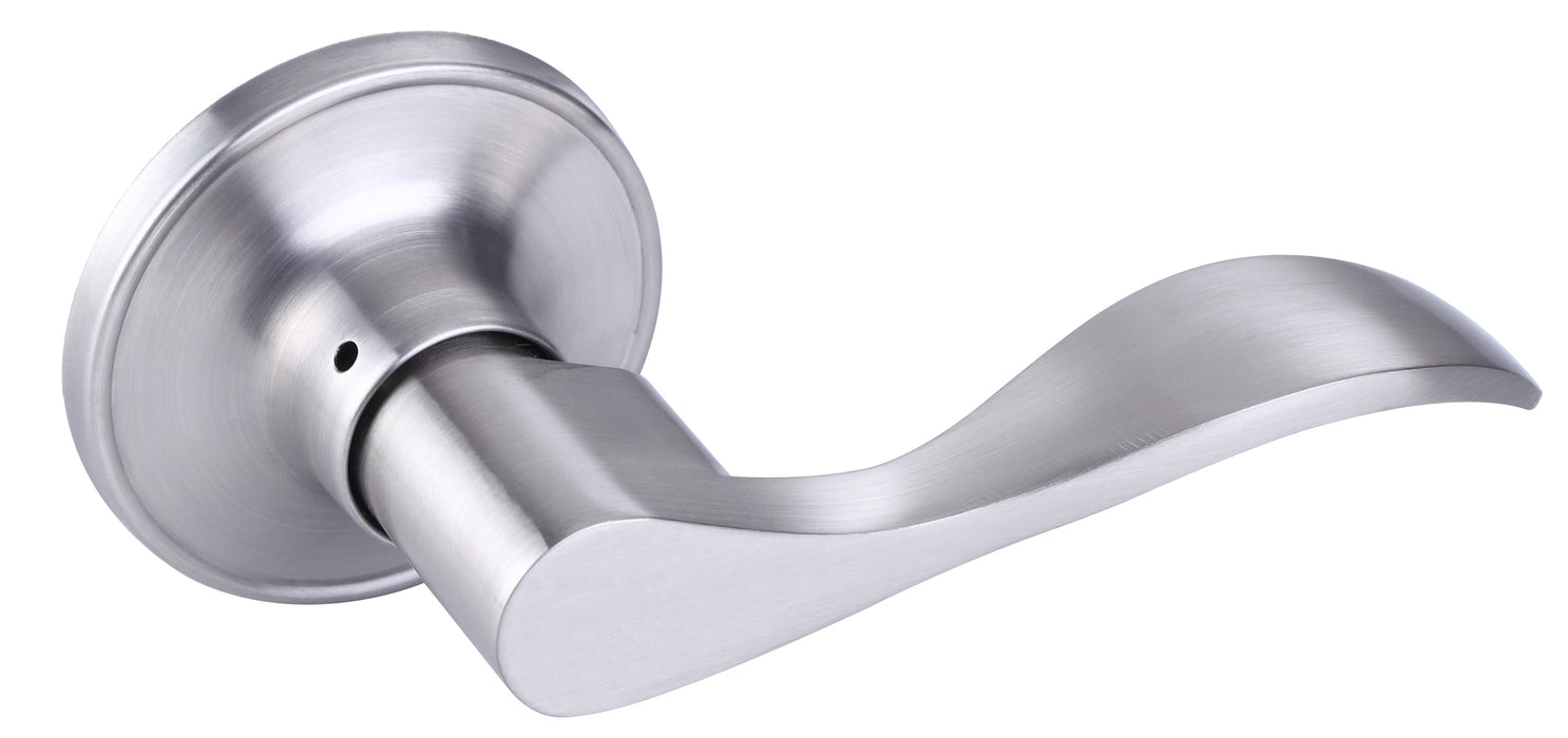Door Lever , Wave Style , Dummy , Brushed Nickel